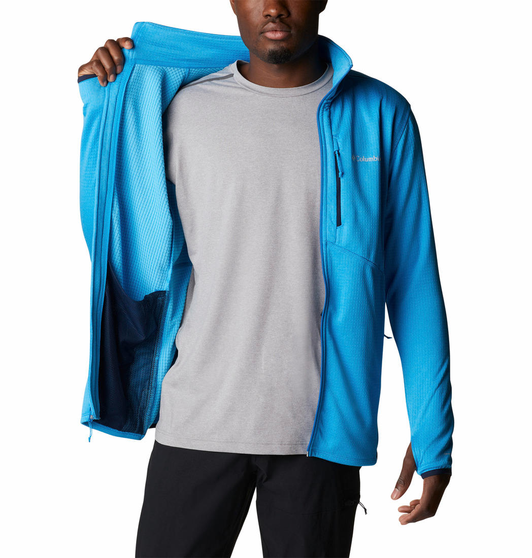 Columbia Men Blue Park View Fleece Full Zip Fleece Jacket