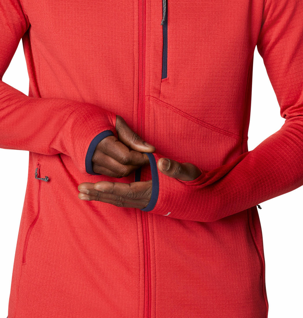 A Men Wearing Columbia Men Red Park View Fleece Full Zip