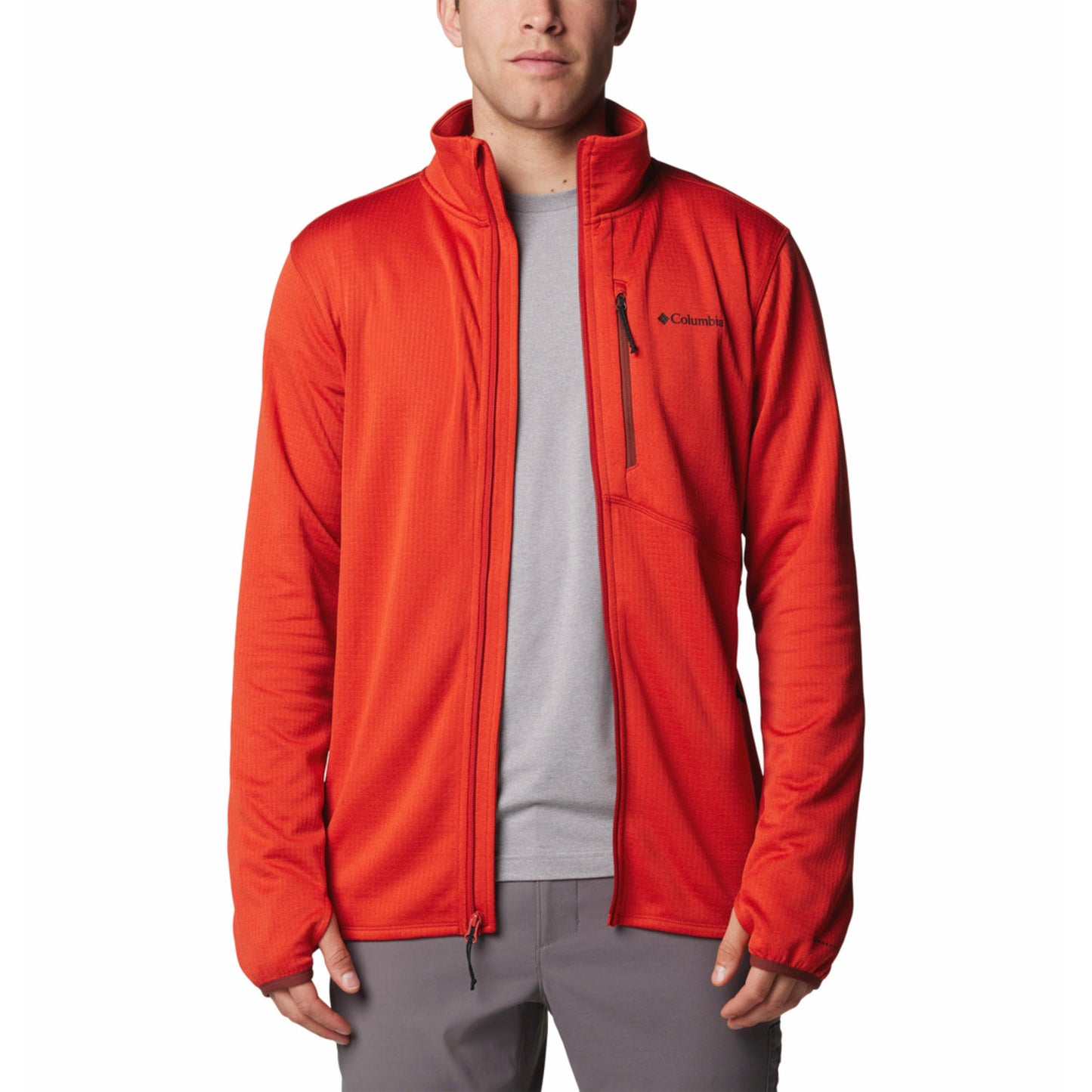 Columbia Men Orange Omni-Wick Park View Fleece Jacket