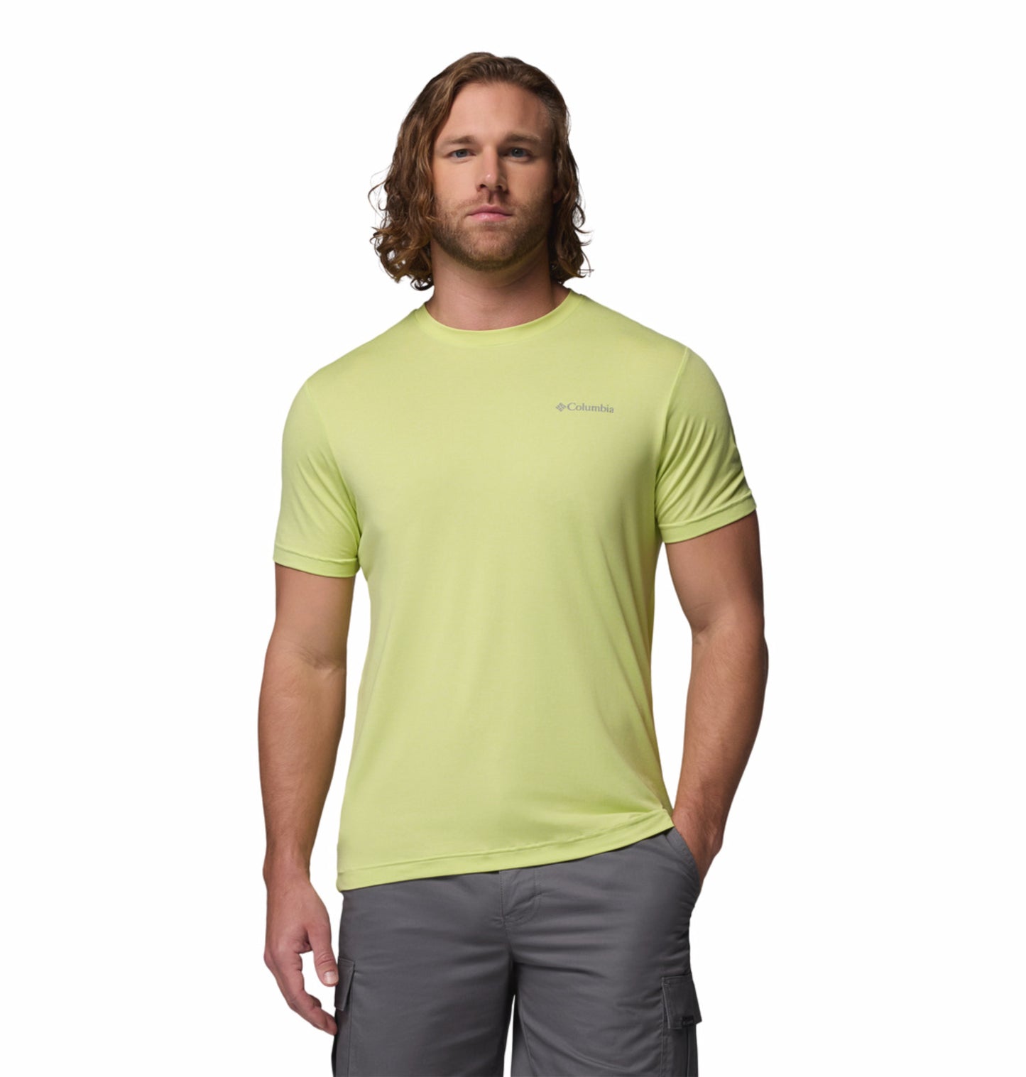 Columbia Men Yellow Omni-Shade Parsons Point Tshirt