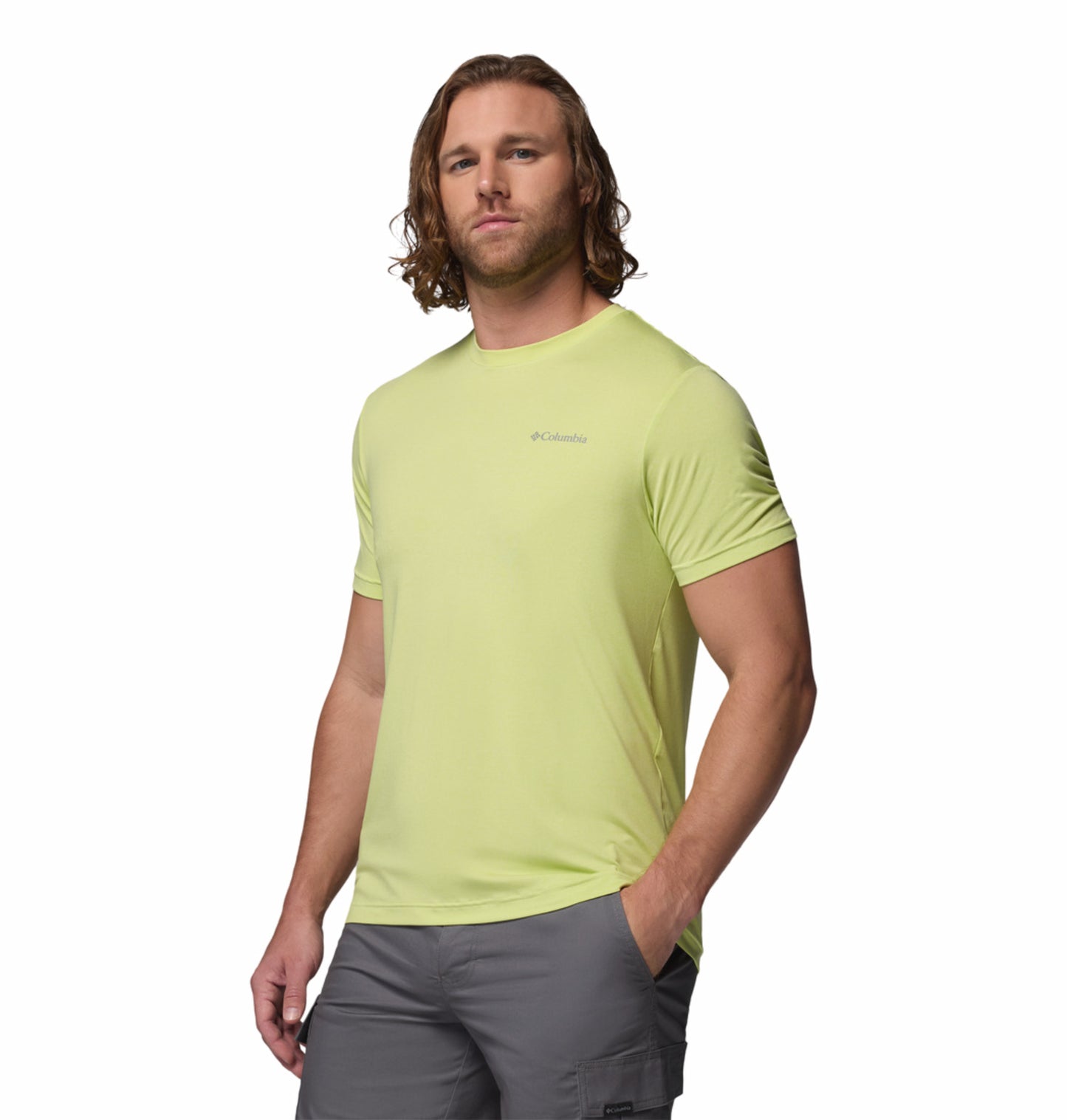 Columbia Men Yellow Omni-Shade Parsons Point Tshirt