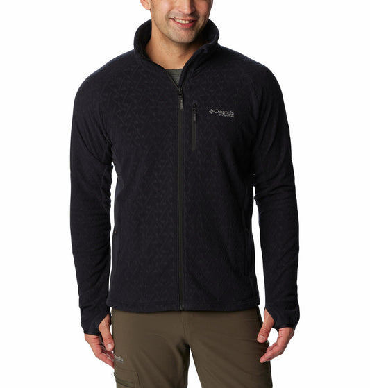 Columbia Men Black Titan Pass 3.0 Full Zip Fleece Top