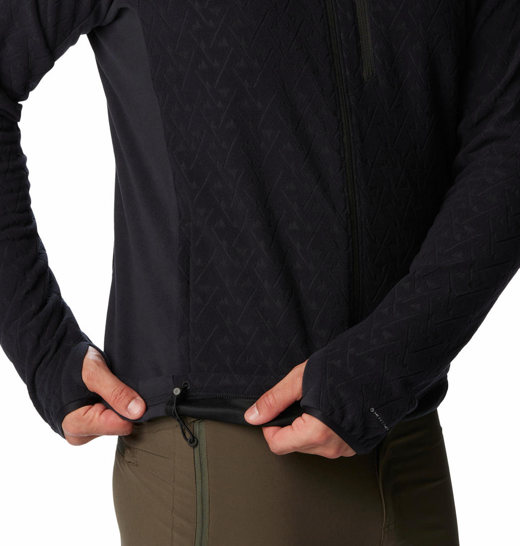 Columbia Men Black Titan Pass 3.0 Full Zip Fleece Top