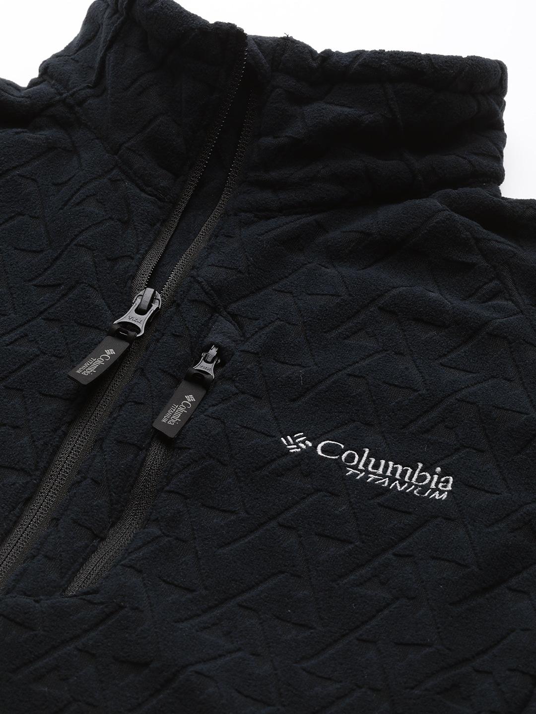 Columbia Men Black Titan Pass 3.0 Full Zip Fleece Top