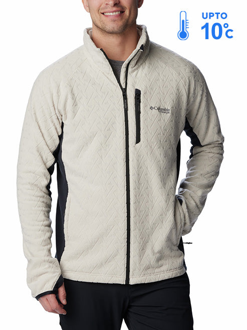 Columbia Men Beige Omni-Wick Titan Pass 3.0 Fleece Jacket
