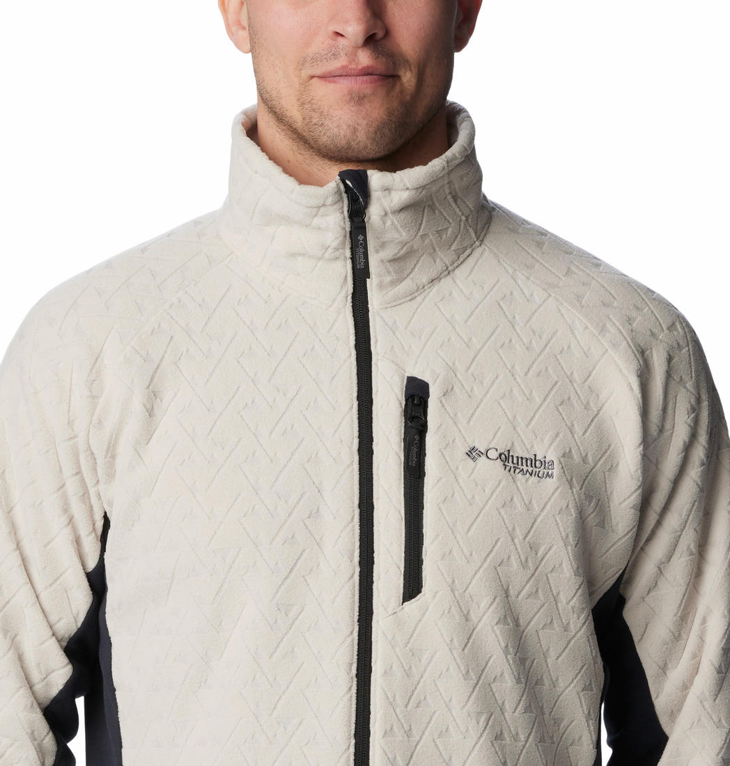 Columbia Men Beige Titan Pass 3.0 Full Zip Fleece Top