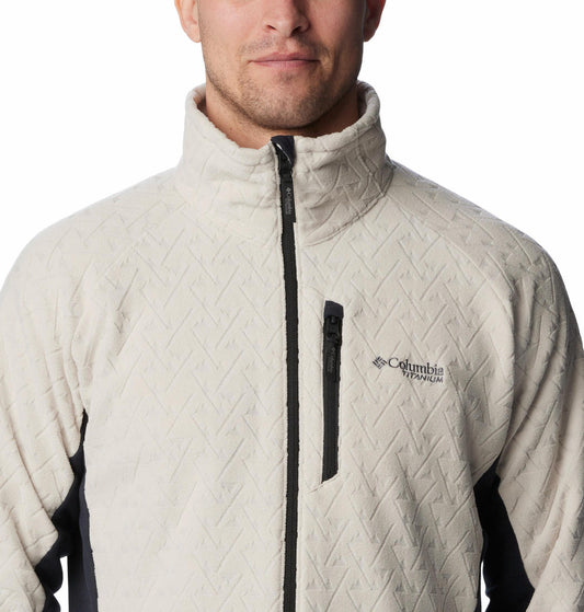 Columbia Men Beige Titan Pass 3.0 Full Zip Fleece Top