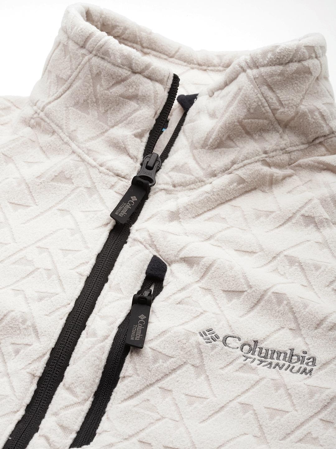 Columbia Men Beige Titan Pass 3.0 Full Zip Fleece Top