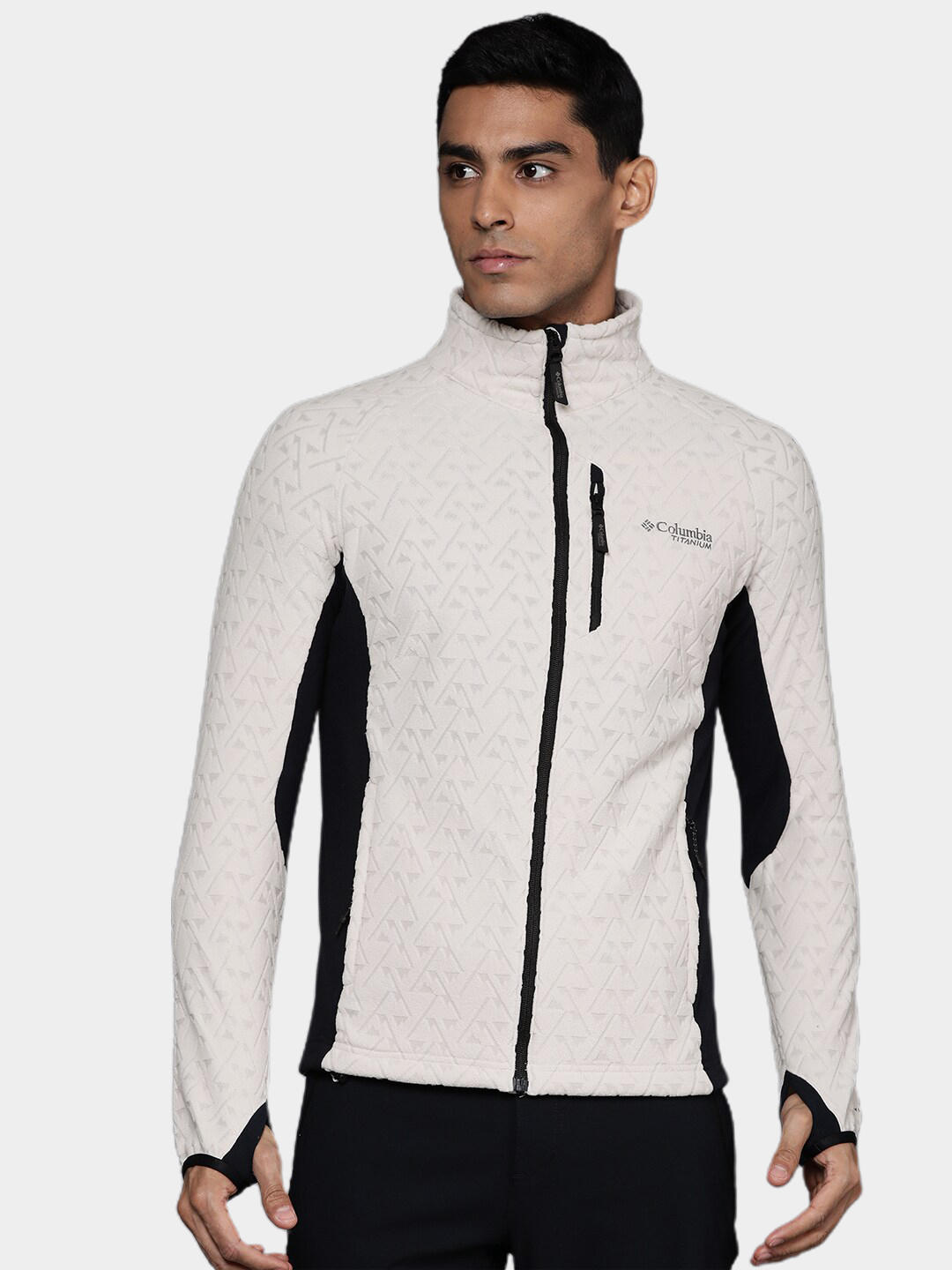 Columbia Men Beige Titan Pass 3.0 Full Zip Fleece Top