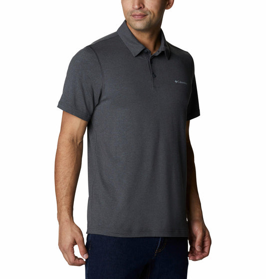 Columbia Men Grey Tech Trail Polo T-Shirt