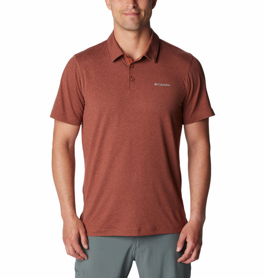 Columbia Men Brown Columbia Men Tech Trail Polo T-Shirt