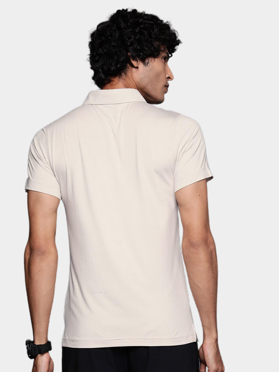 Columbia Men Beige Tech Trail Knit Polo