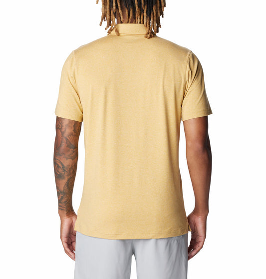 Columbia Men Yellow Columbia Men Tech Trail Polo T-Shirt