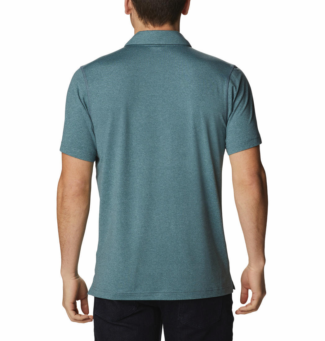 Columbia Men Green Tech Trail Polo T-Shirt