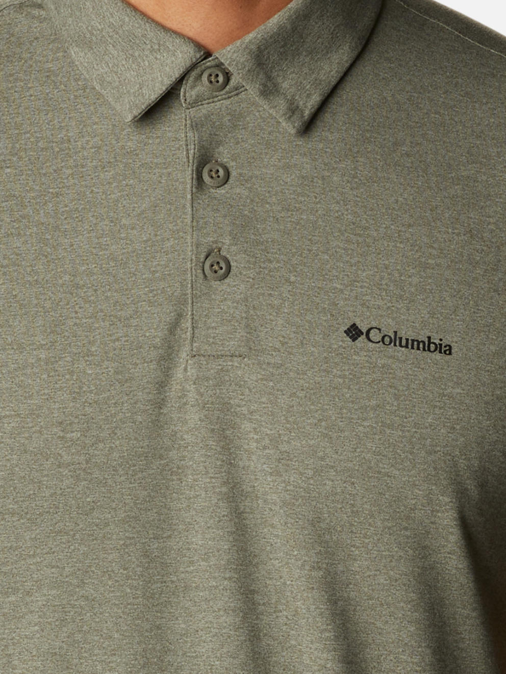 Columbia Mens Green Omni-Wick Tech Trail Polo Tshirt