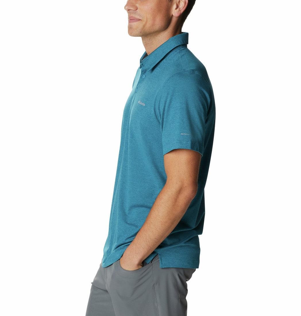 Columbia Men Blue Tech Trail Polo T-Shirt