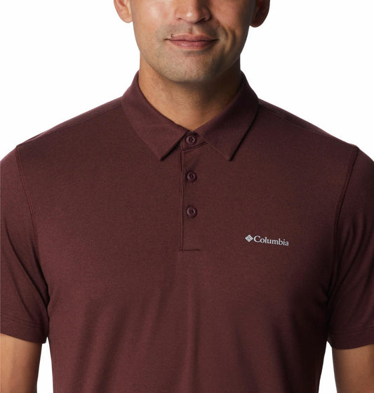 Columbia Men Brown Tech Trail Polo T-Shirt