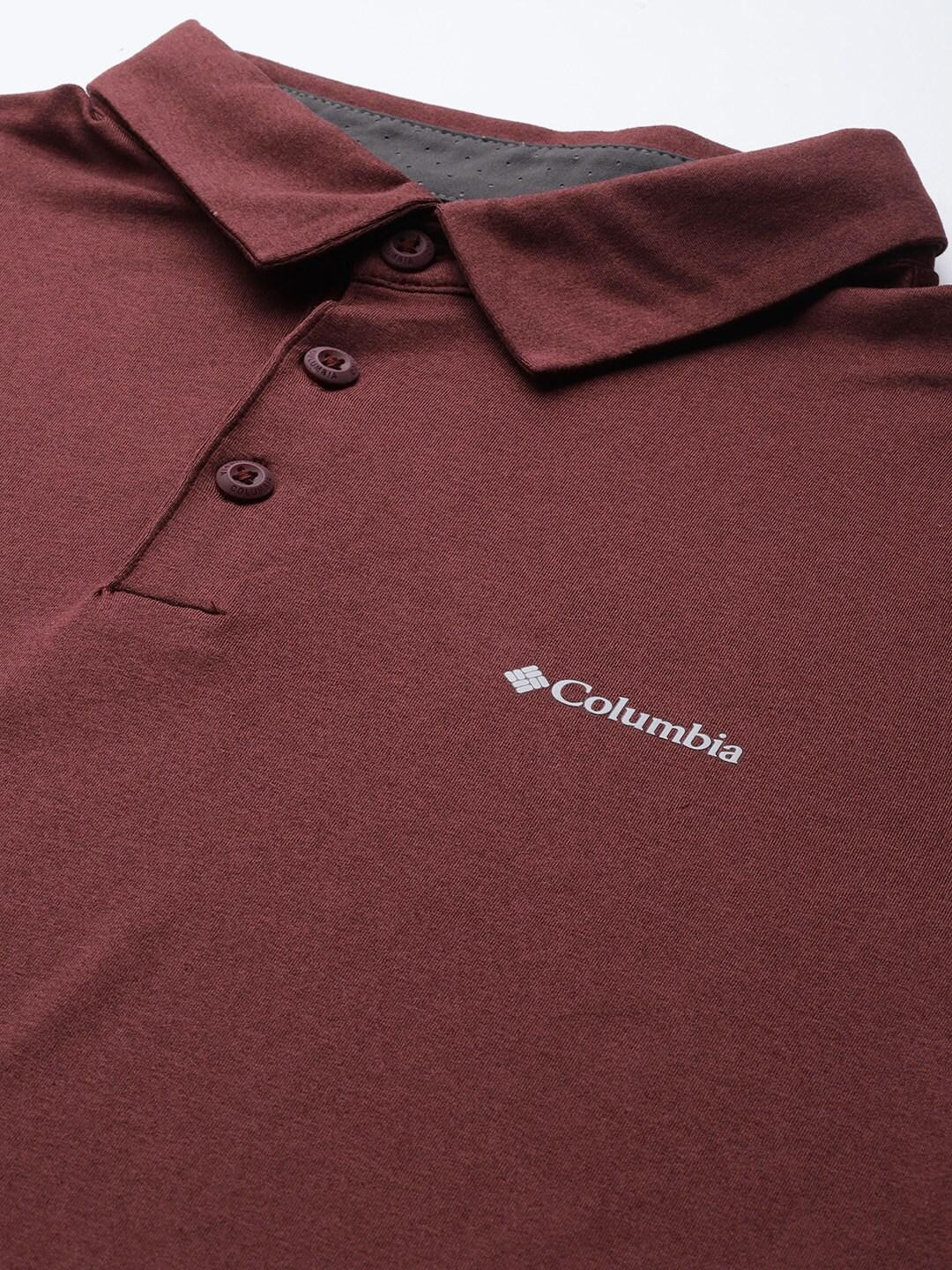 Columbia Men Brown Tech Trail Polo T-Shirt