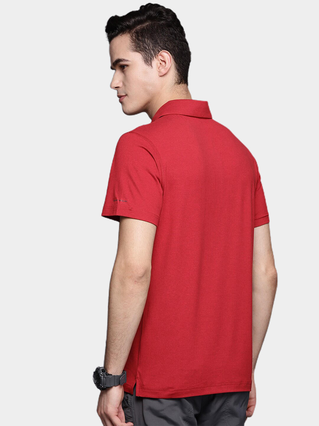 Columbia Men Red Tech Trail Polo T-Shirt