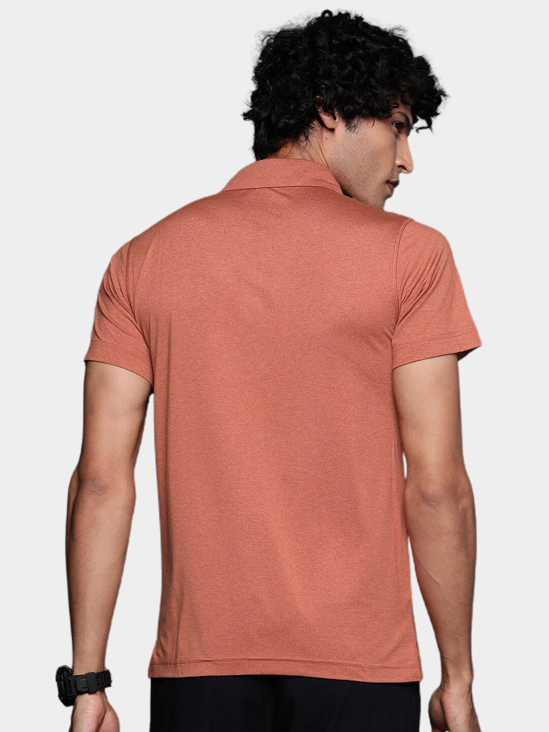 Columbia Men Orange Tech Trail Knit Polo