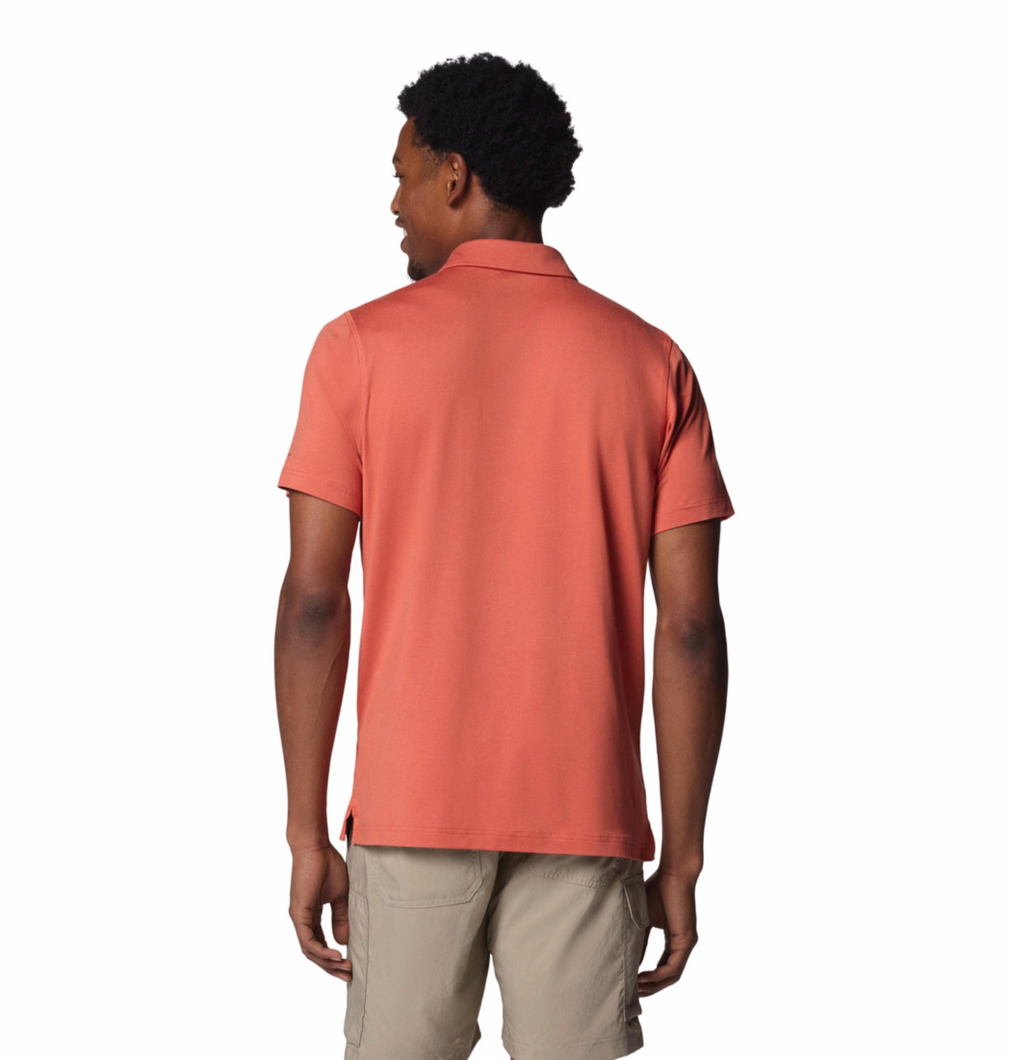 Columbia Mens Orange Omni-Shade Tech Trail Polo Tshirt