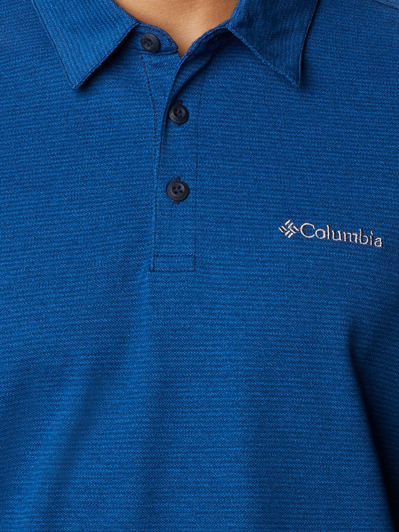 Columbia Mens Navy Blue Omni-Wick Havercamp Pique Polo Tshirt