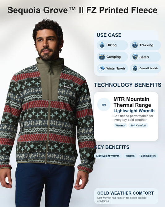 men green mtr sequoia grove ii fleece jacket