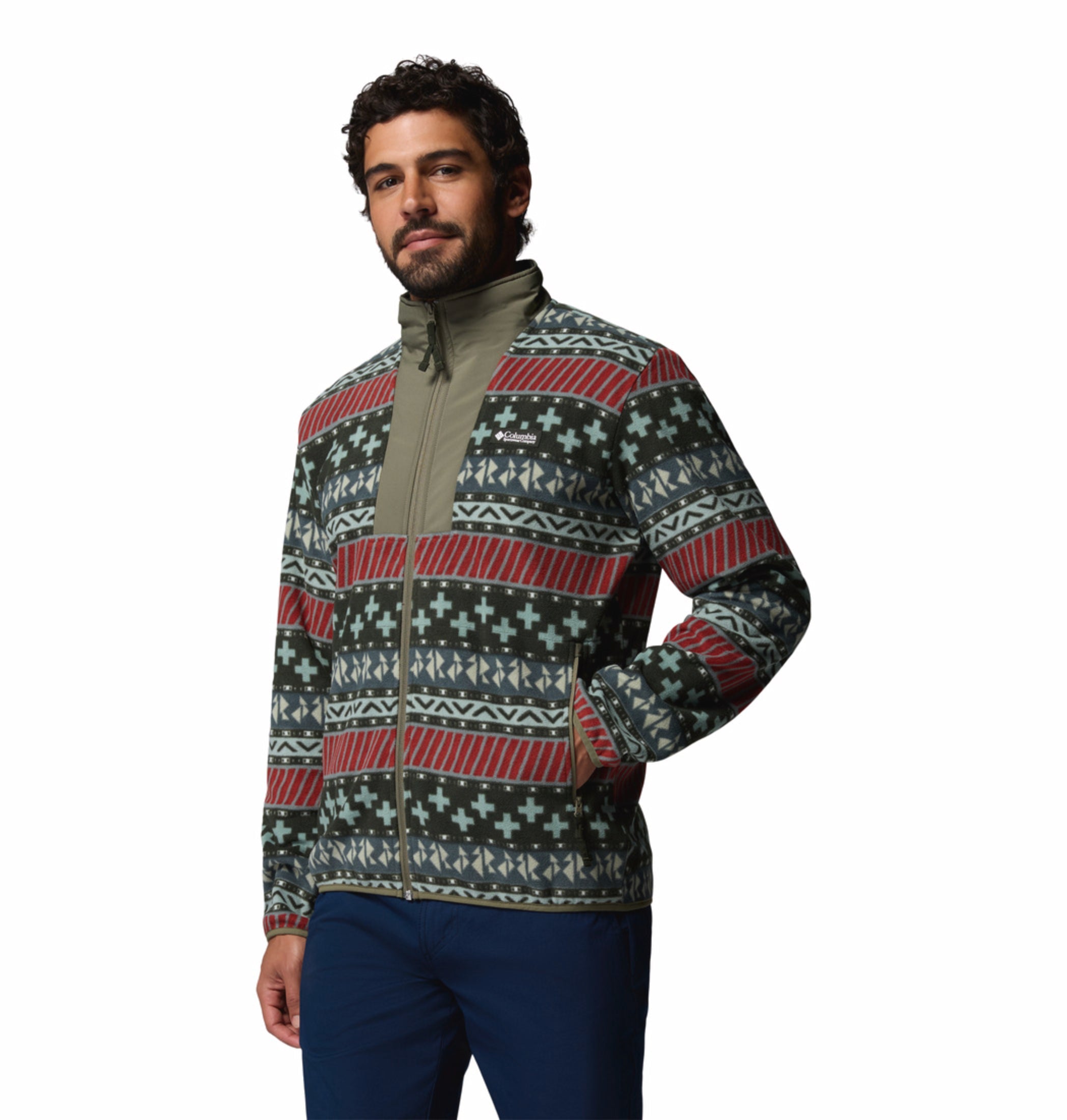 men green mtr sequoia grove ii fleece jacket