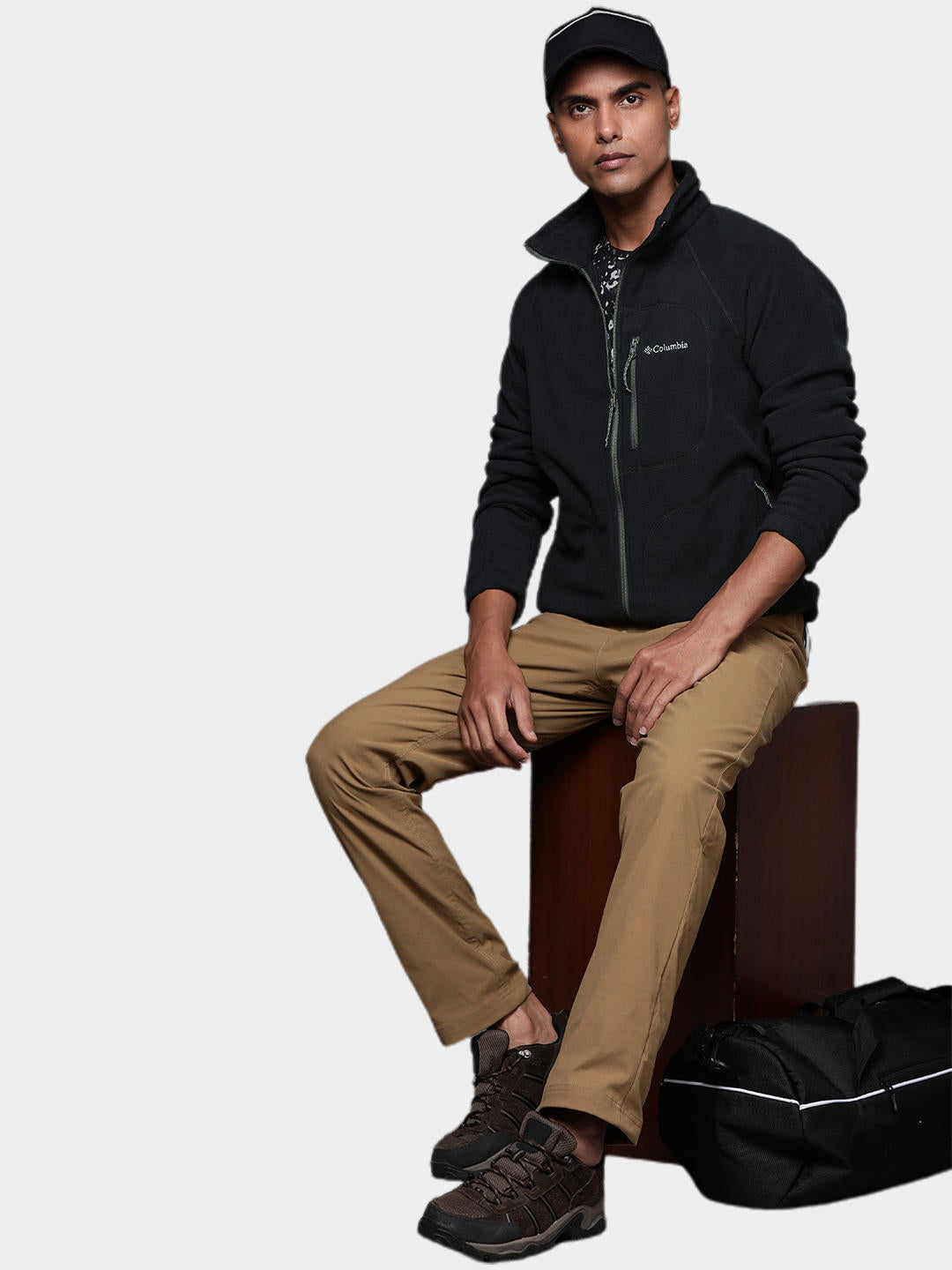 Columbia Men Black Fast Trek II Full Zip Fleece Jacket