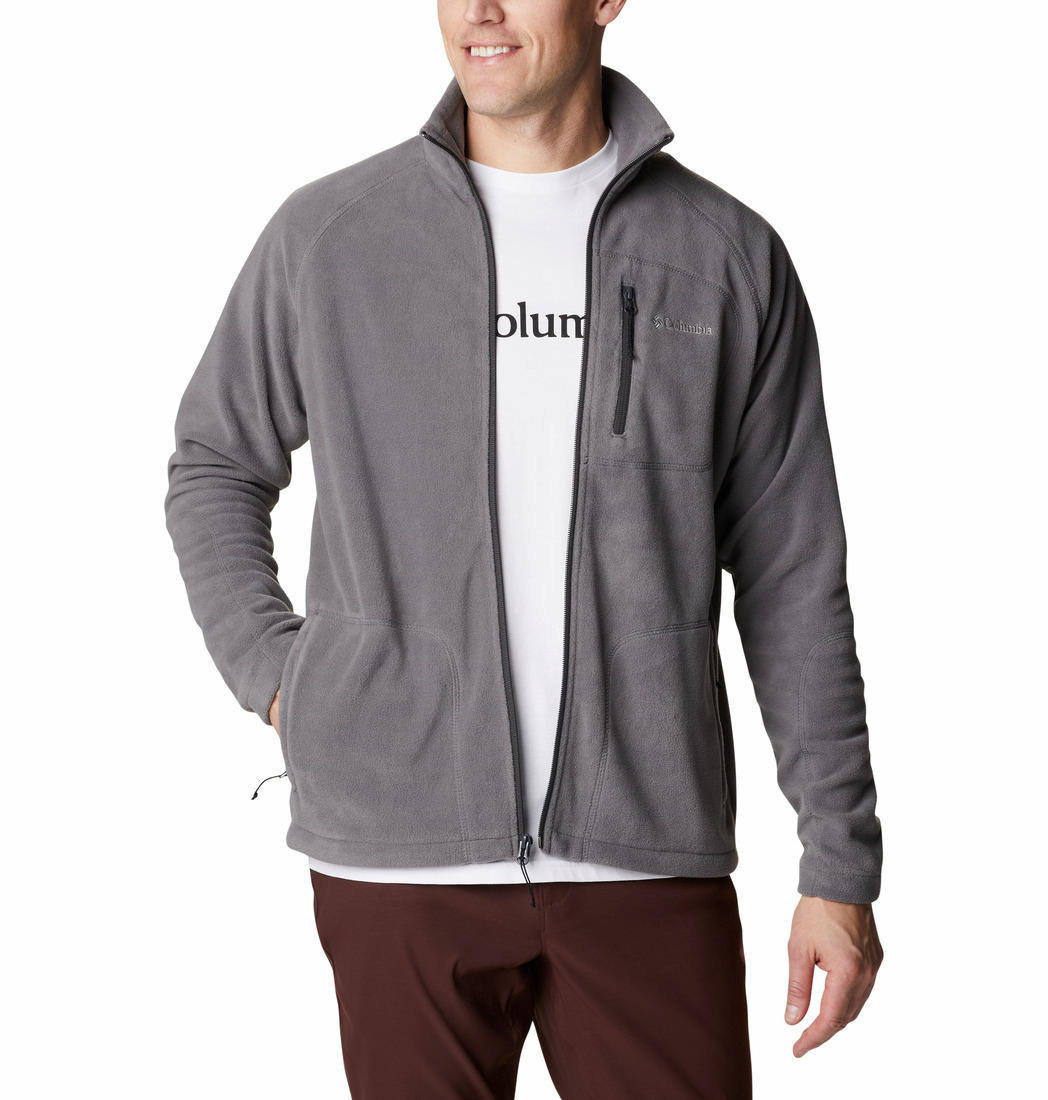 Columbia Men Grey Fast Trek II Full Zip Fleece Jacket