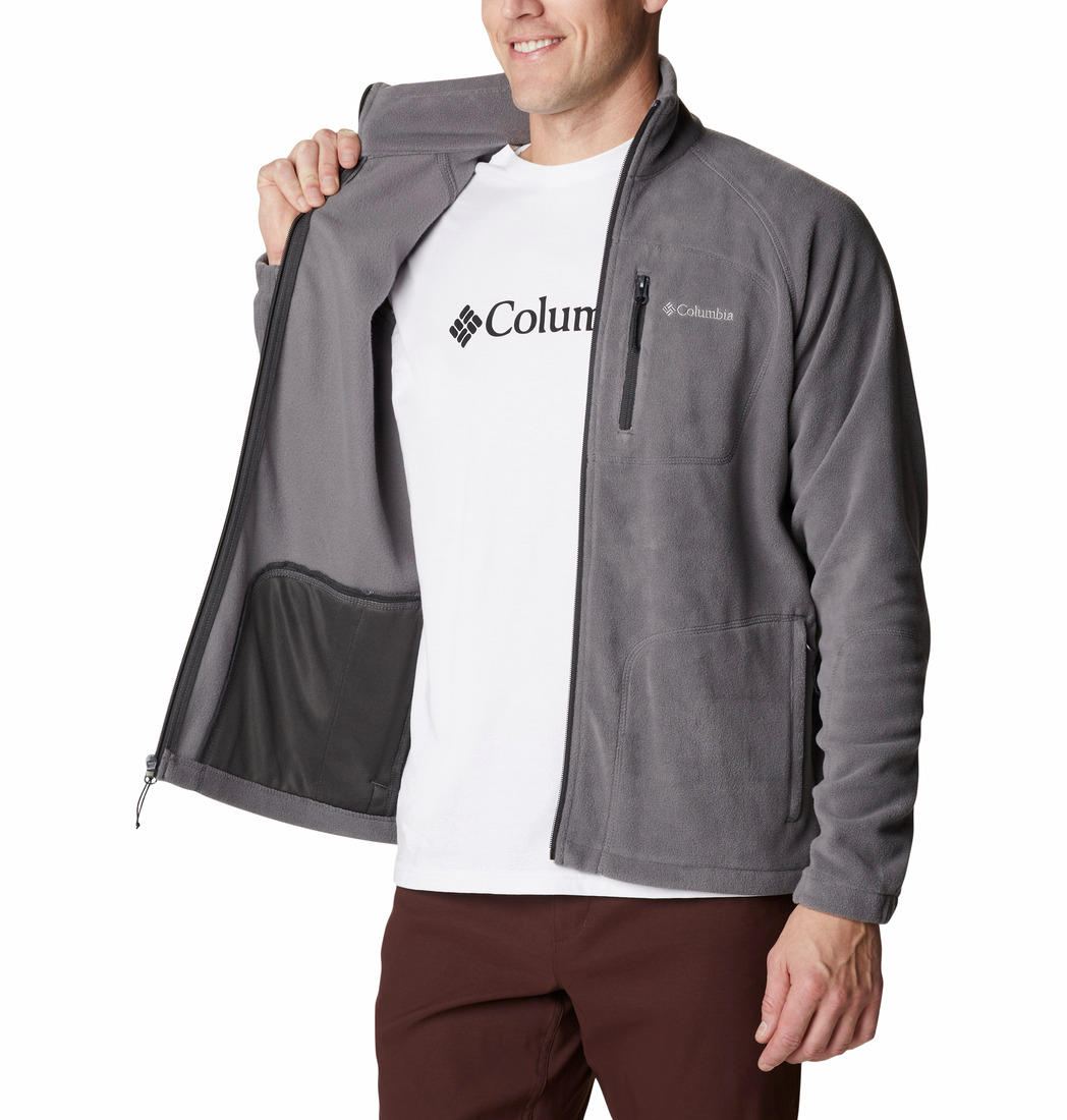 Columbia Men Grey Fast Trek II Full Zip Fleece Jacket