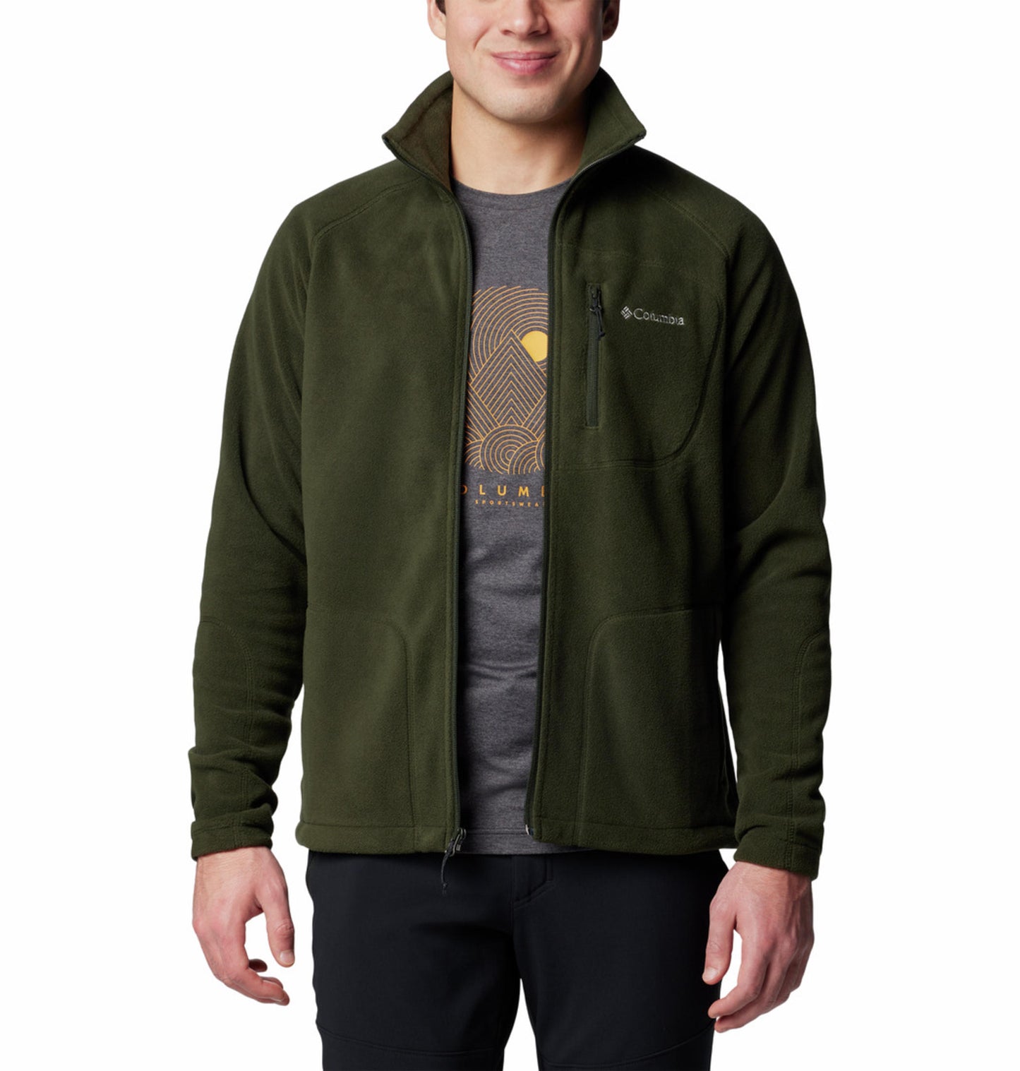 Columbia Mens Blue Fast Trek II Full Zip Fleece Jacket