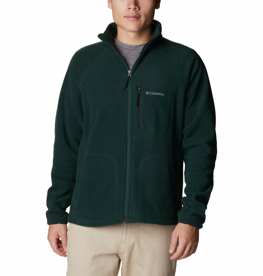 Columbia Men Green Fast Trek II Full Zip Fleece Jacket