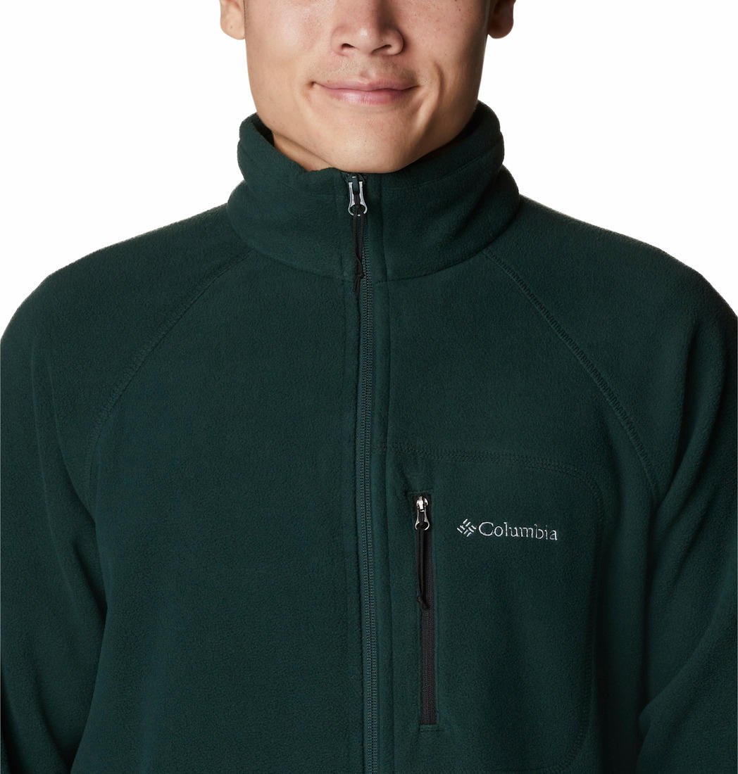 Columbia Men Green Fast Trek II Full Zip Fleece Jacket
