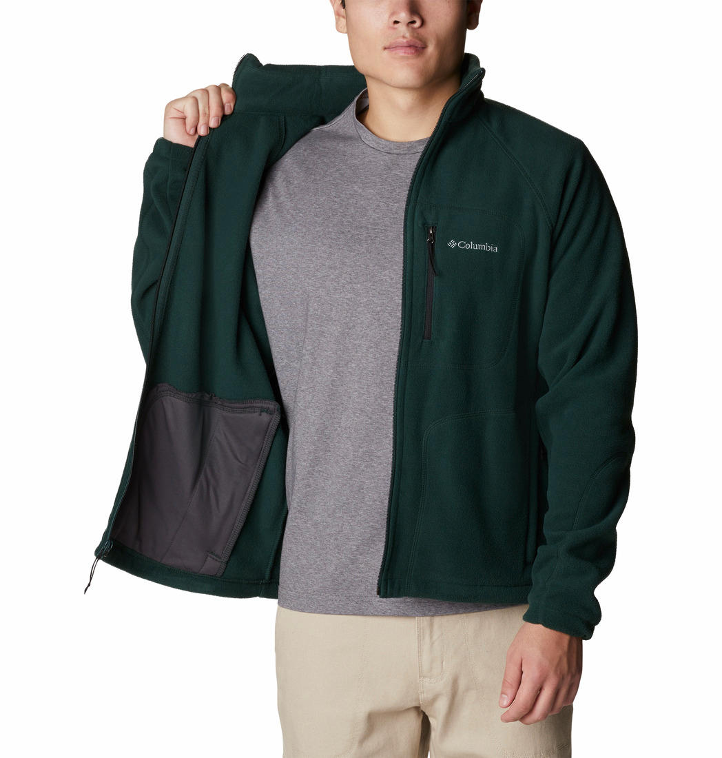 Columbia Men Green Fast Trek II Full Zip Fleece Jacket