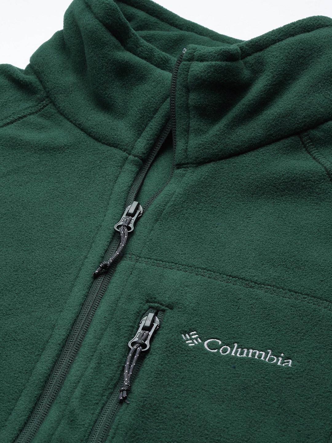 Columbia Men Green Fast Trek II Full Zip Fleece Jacket