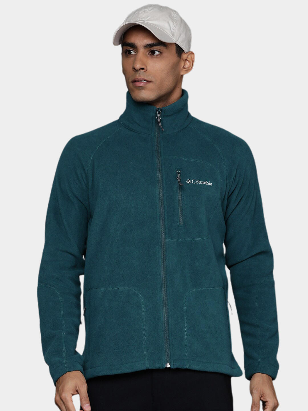 Columbia Men Blue Fast Trek II Full Zip Fleece Jacket