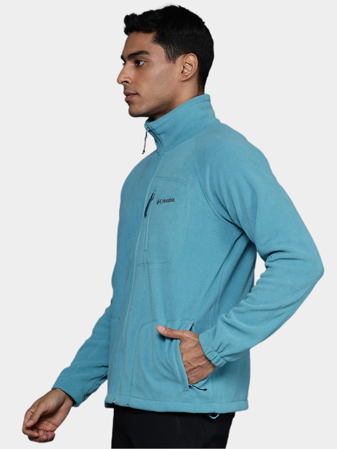 Columbia Men Blue Fast Trek II Full Zip Fleece Jacket