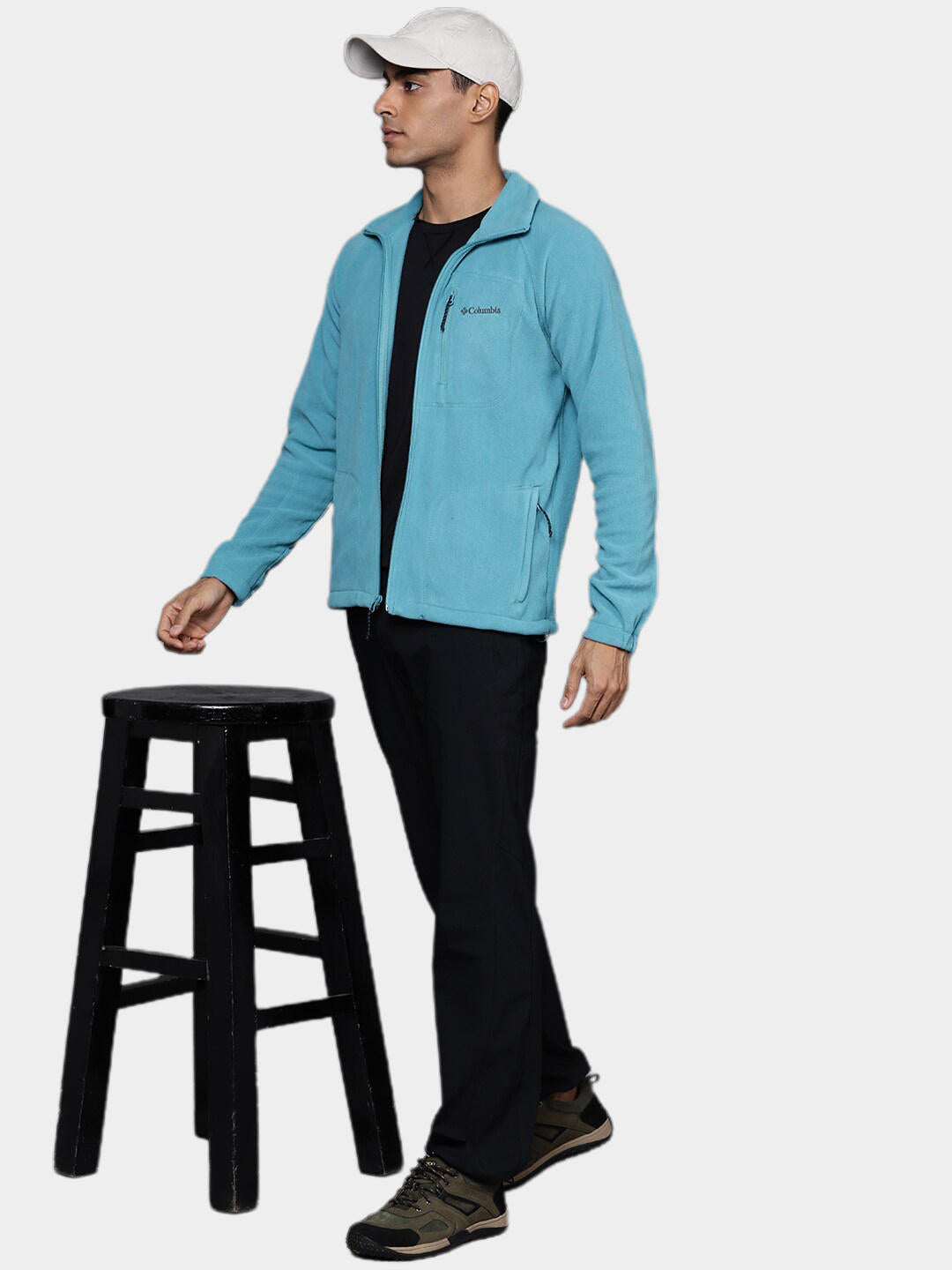 Columbia Men Blue Fast Trek II Full Zip Fleece Jacket