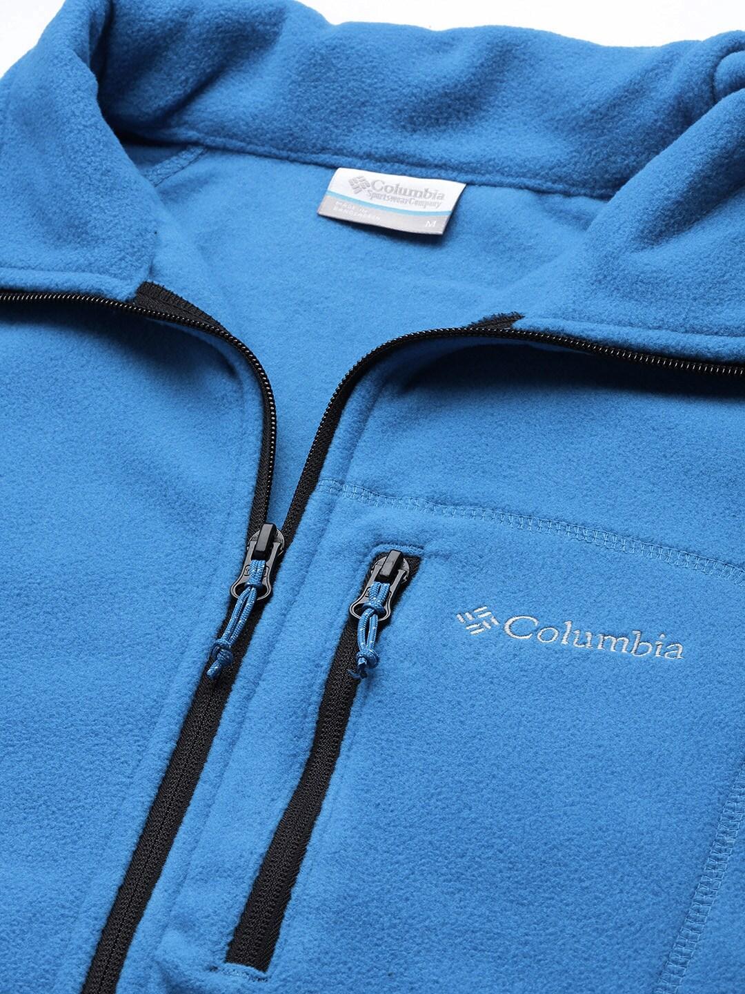 Columbia Men Blue Fast Trek II Full Zip Fleece Jacket