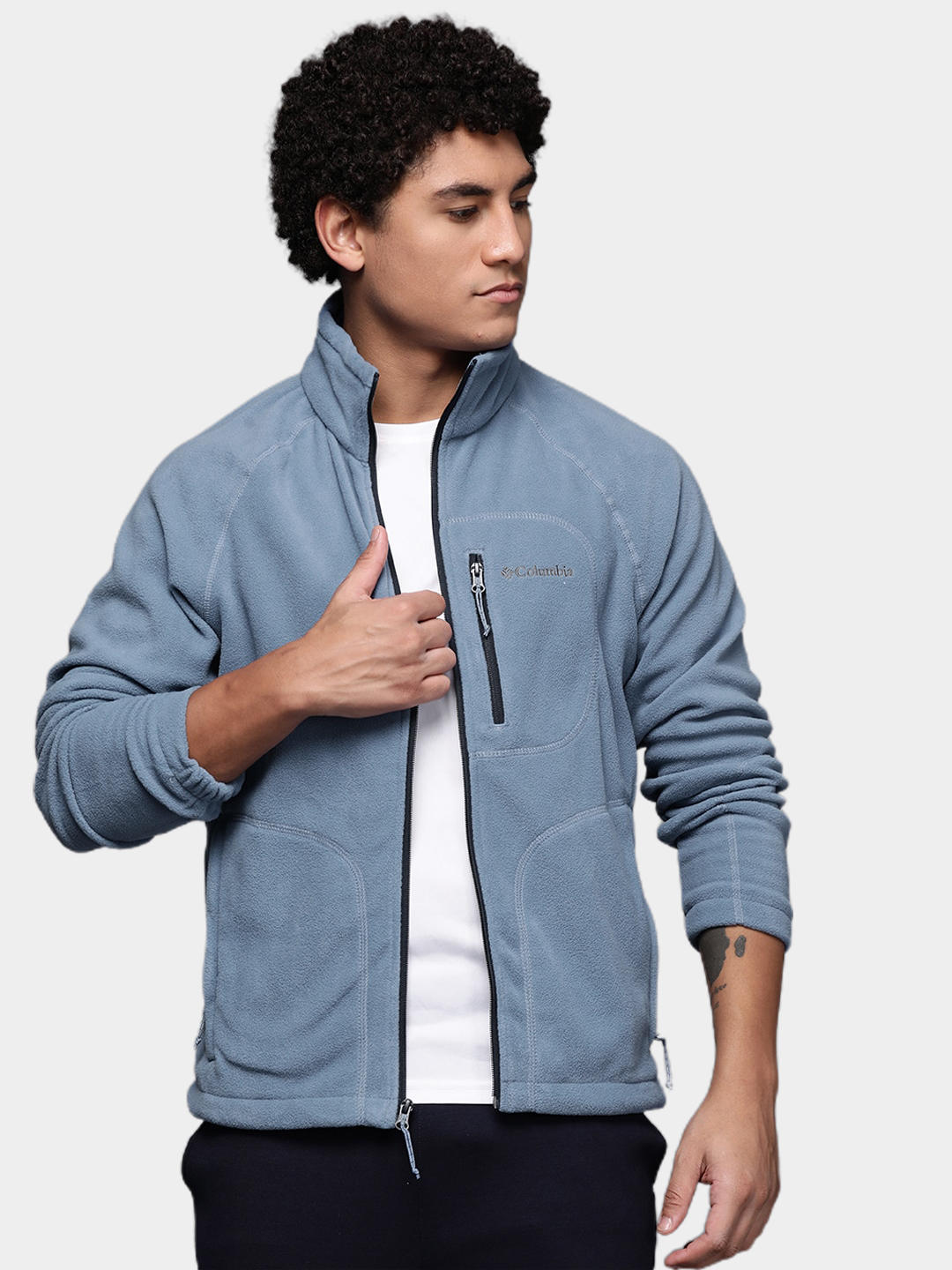Columbia Men Blue Fast Trek II Fleece Jacket