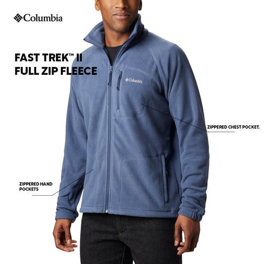 Columbia Mens Navy Blue Fast Trek II Full Zip Fleece Jacket