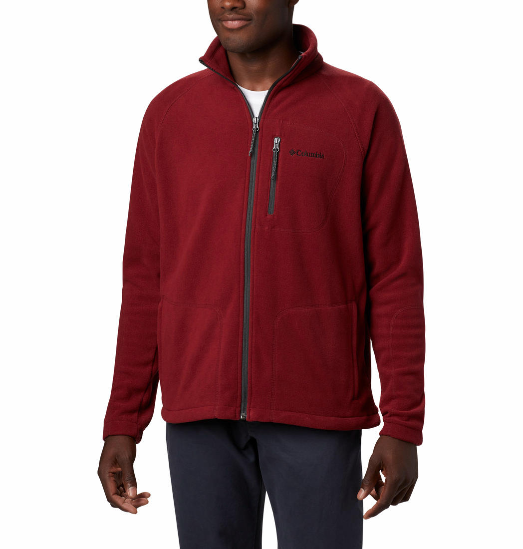 Columbia Men Red Fast Trek II Full Zip Fleece Jacket