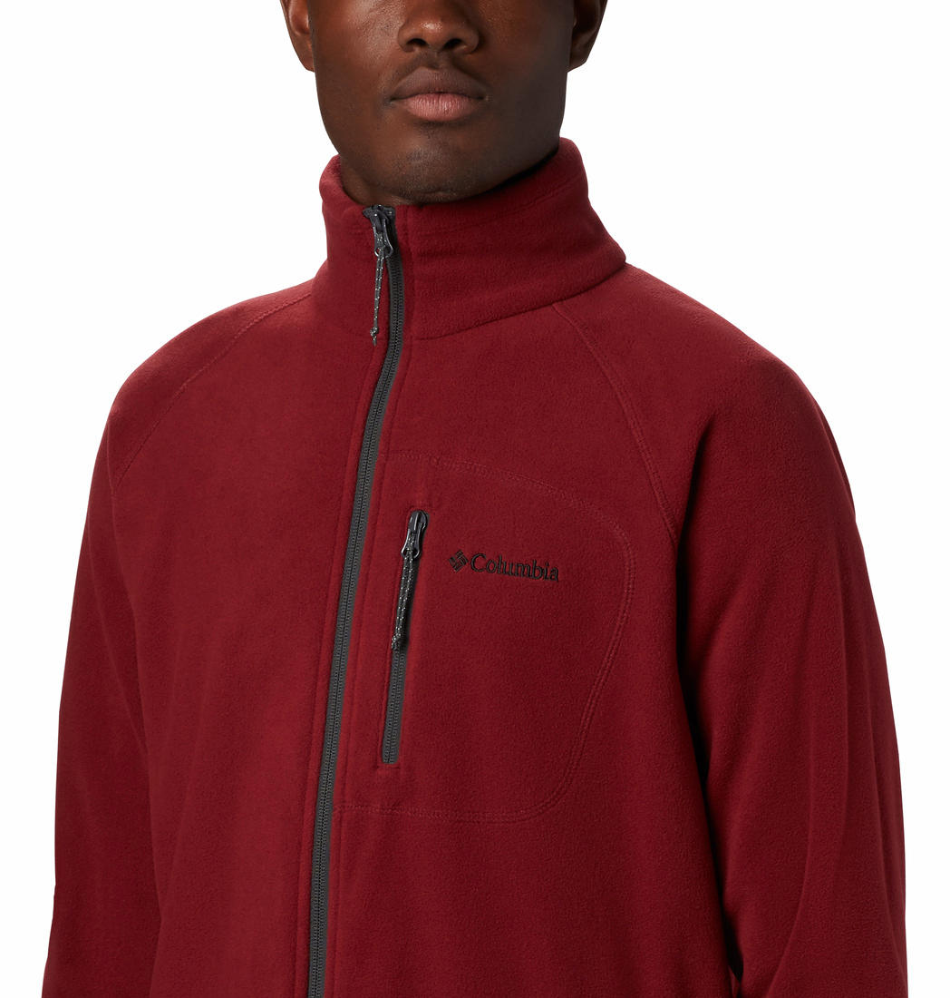 Columbia Men Red Fast Trek II Full Zip Fleece Jacket