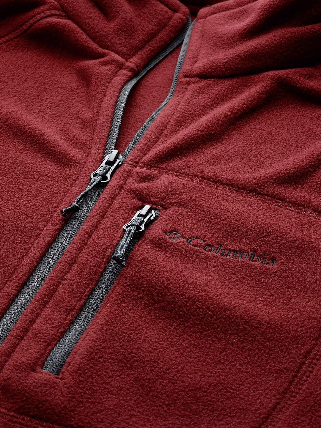 Columbia Men Red Fast Trek II Full Zip Fleece Jacket