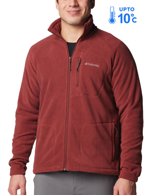 Columbia Men Red Fast Trek II Fleece Jacket