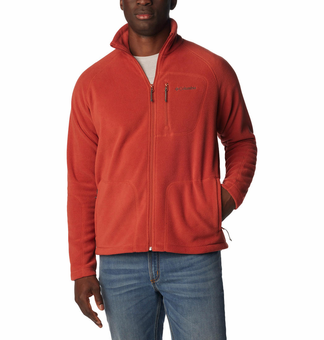 Columbia Men Orange Fast Trek II Full Zip Fleece Jacket
