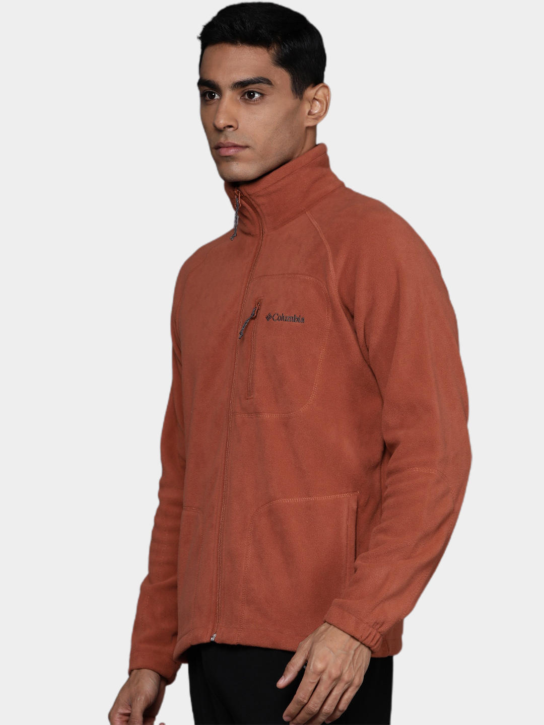 Columbia Men Orange Fast Trek II Full Zip Fleece Jacket