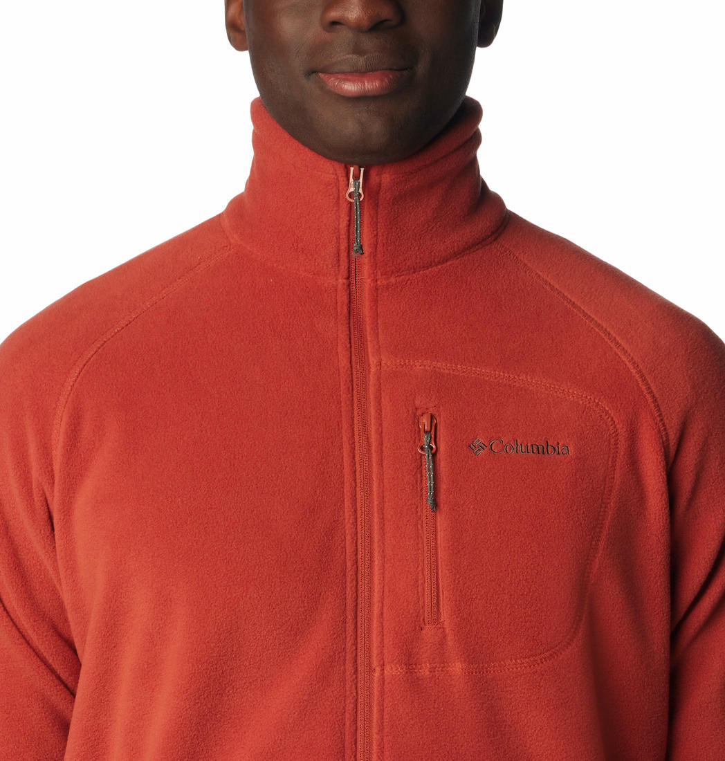 Columbia Men Orange Fast Trek II Full Zip Fleece Jacket