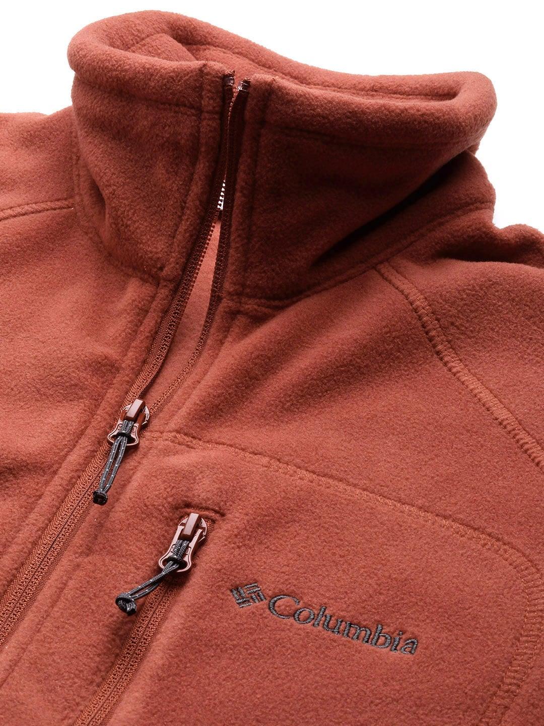 Columbia Men Orange Fast Trek II Full Zip Fleece Jacket